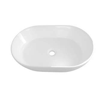 Horní ovál 54x33,5 cm, lesk, bílý.