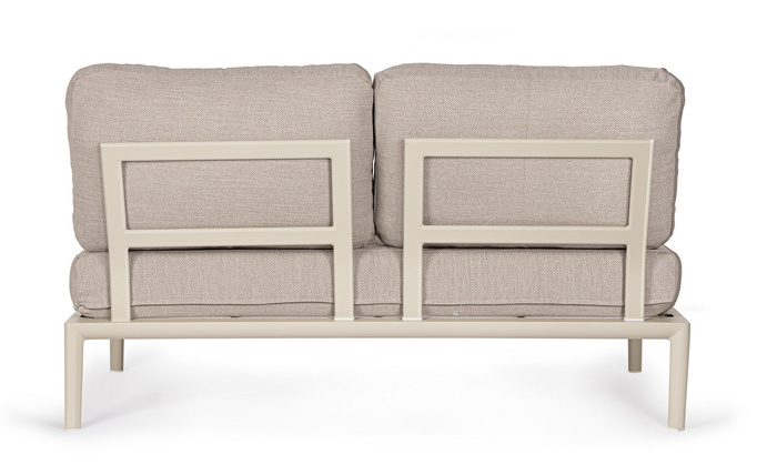 Sofa ogrodowa 2-osobowa BOLZANO Giacomo aluminium  beż