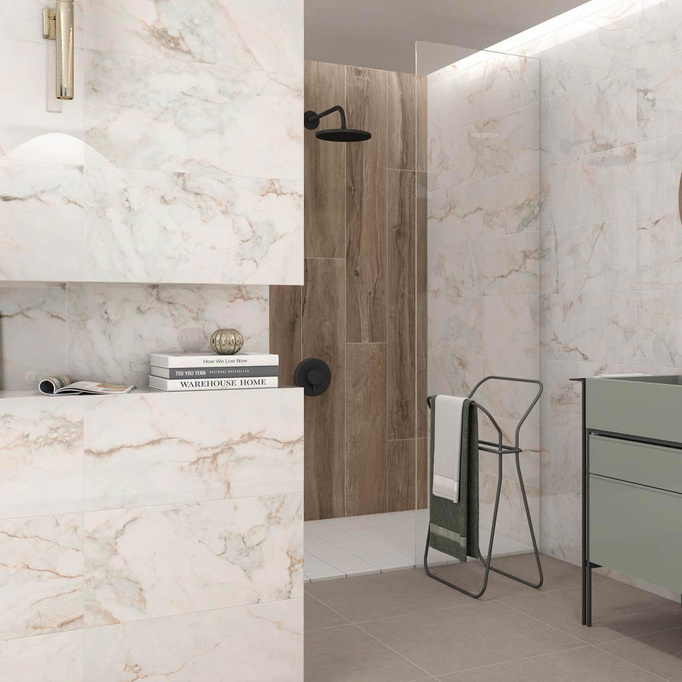 Płytka ścienno-podłogowa połysk 120x120 10,7mm imitacja marmuru mix