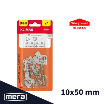 Wkręt-met kołki do GK 10x50 nylonowe 7 szt.