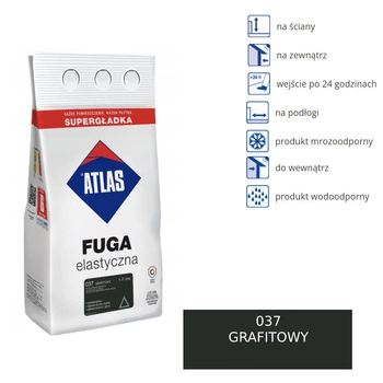ATLAS FUGA ELASTYCZNA 037 grafitowy 2kg
