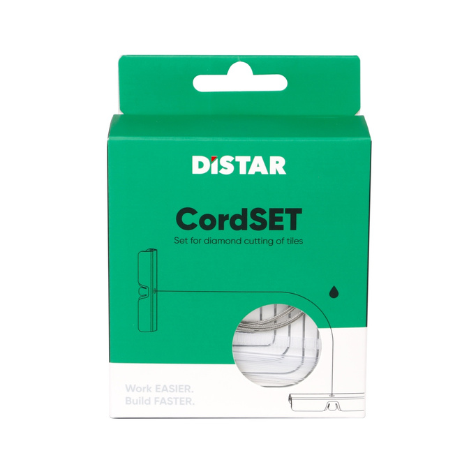 DISTAR CordSET - zestaw do łukowego cięcia gresu porcelanowego, drut diamentowy ZESTAW do cięcia