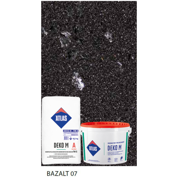 ATLAS DEKO M - TM5 - BAZALT 07 tynk o fakturze kamienia naturalnego 23,8kg