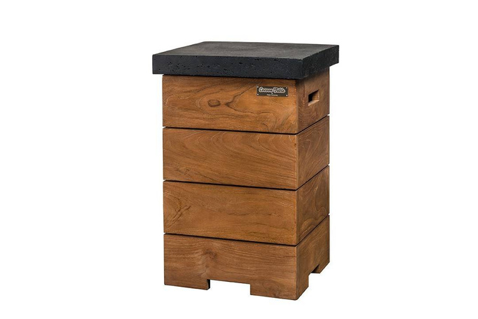 STOLIK BOCZNY DO PALENISK TEAK CZARNY