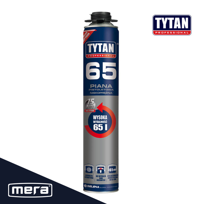 Piana montażowa pistoletowa niskoprężna 65 PROFESSIONAL 750ml