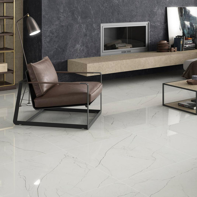 Płytka ścienno-podłogowa mat 120x120 10,7mm imitacja marmuru biały