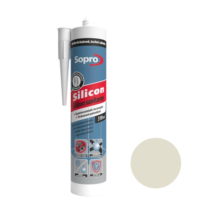 Sopro silikon sanitarny srebrny szary 17 310ml