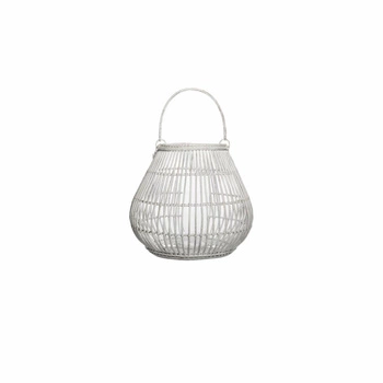 Caen ⌀69cm x Round Lantern 59cm White Wiped