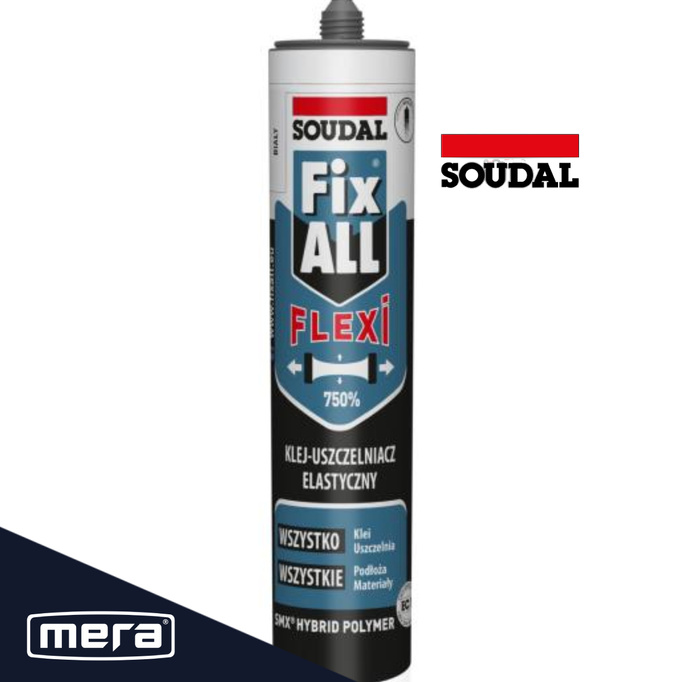 Soudal klej montażowy uszczelniacz Fix ALL Flexi szary 290 ml