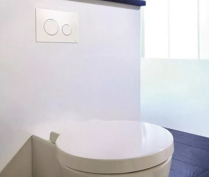 Przycisk spłukujący do WC biały.