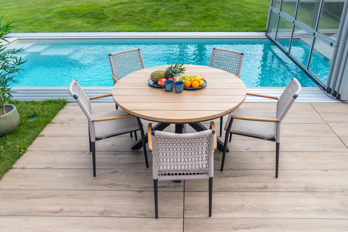 Krzesło Martaio BOLZANO aluminium antracyt/beż