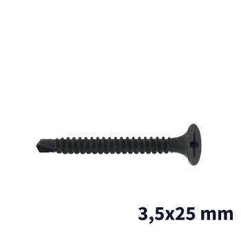 Wkręt-met wkręty samowiercące do płyt GK do metalu 3,5x25 1000 szt.