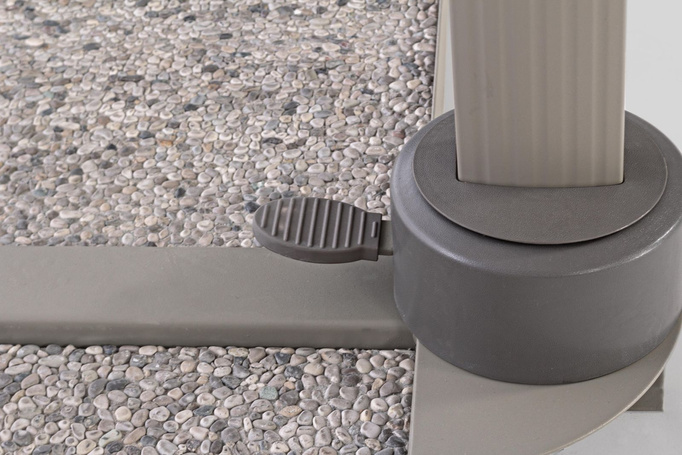 Parasol ogrodowy 300x400cm BOLZANO Santorino aluminium piaskowy