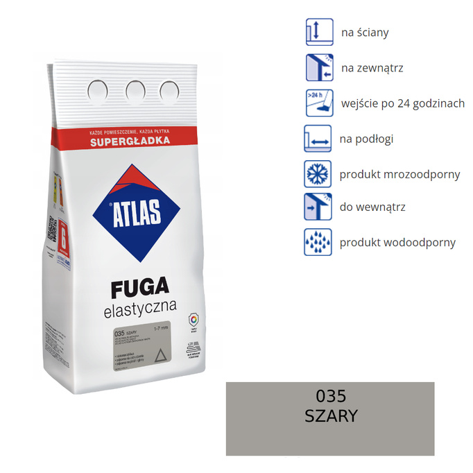 Flexibilní Atlas Fugue - 035 šedá 2 kg