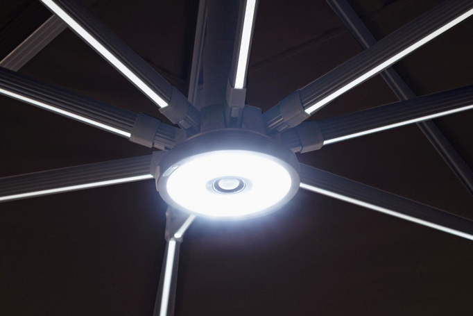 LED osvětlení pro platinu ikonu Challenger Solarflex Garden Deštníky