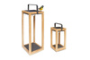 LAMPA SOLARNA MR. SOLAR TOM TEAK ANTRACYT 21X20X53CM