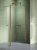 KABINA PRYSZNICOWA WALK-IN Z DODATKOWĄ ŚCIANKĄ NEW SOLEO COPPER BRUSHED U 90X195 - EKSPOZYCJA