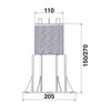 Výška terasy NM 5 150-270 mm E014150277