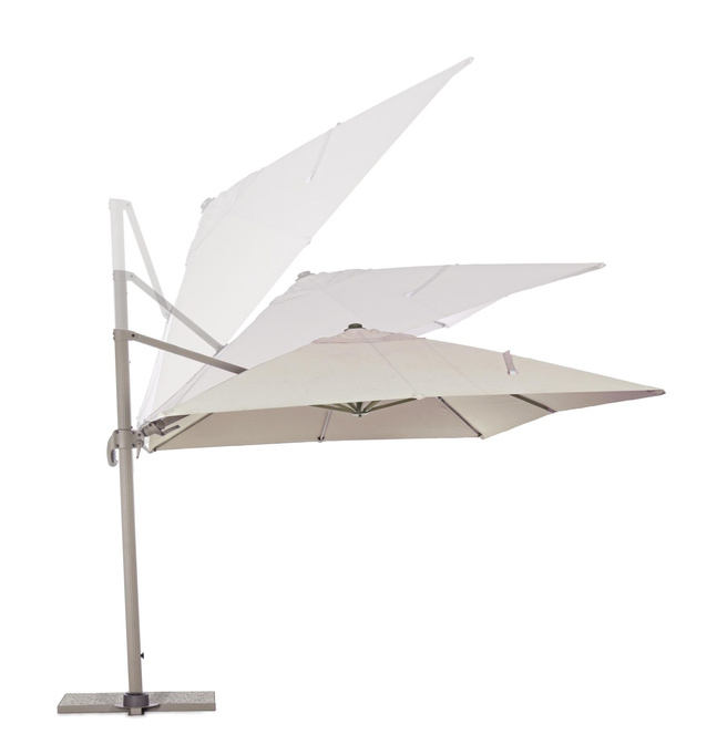 Parasol ogrodowy 300x400cm BOLZANO Santorino aluminium piaskowy