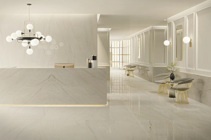 Płytka wielkoformatowa Italgraniti LUX Experience Calacatta Mont Blanc 120x280 imitacja marmuru beż