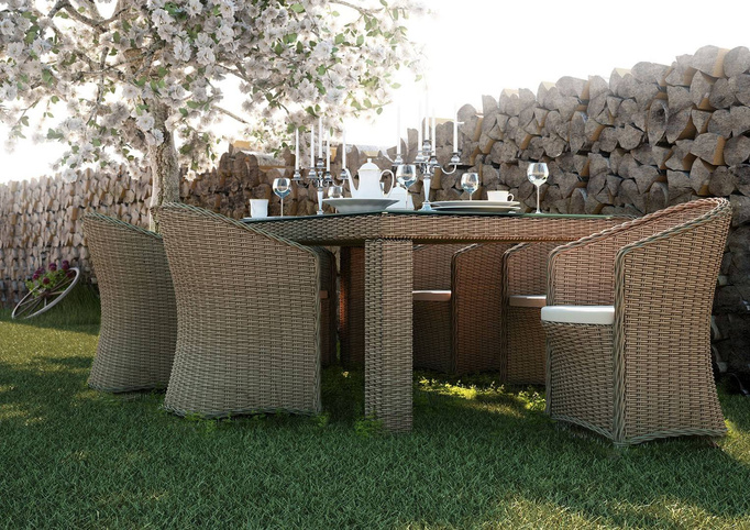 Stół Ogrodowy RAPALLO 220cm Royal Piaskowy EKSPOZYCJA