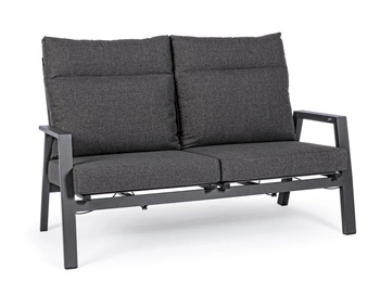 Sofa 2 osobowa BOLZANO Kanva aluminium antracyt