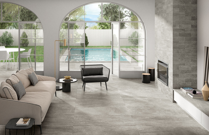 Płytka tarasowa 2cm Novabell Aspen Rock Grey 60x120 imitacja kamienia szary