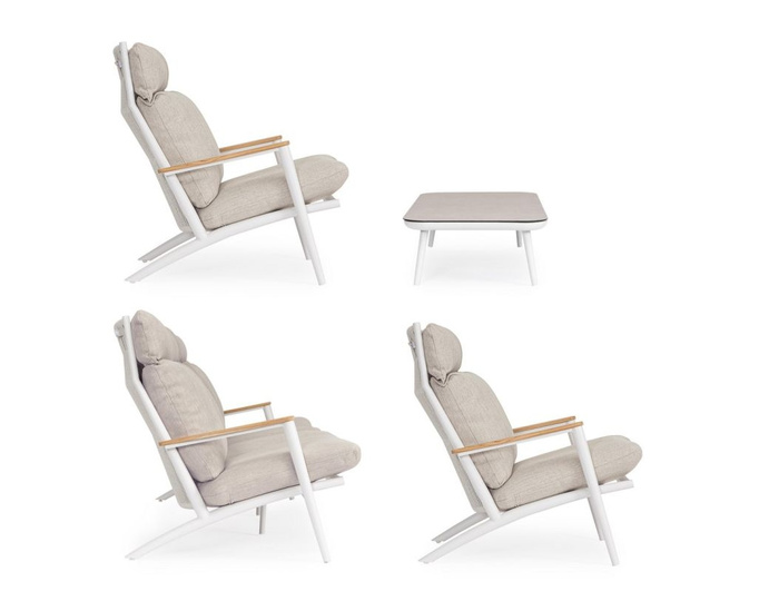 Meble Ogrodowe BOLZANO Ibiza aluminium biały