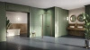 KABINA PRYSZNICOWA WALK-IN Z DODATKOWĄ ŚCIANKĄ NEW SOLEO COPPER BRUSHED U 90X195 - EKSPOZYCJA