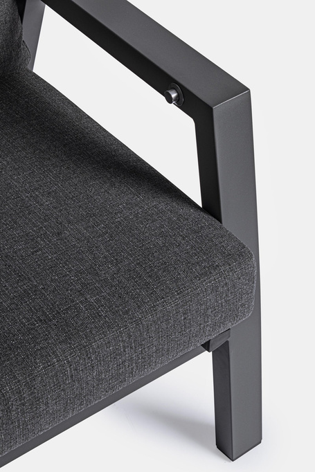 Sofa 2 osobowa BOLZANO Kanva aluminium antracyt