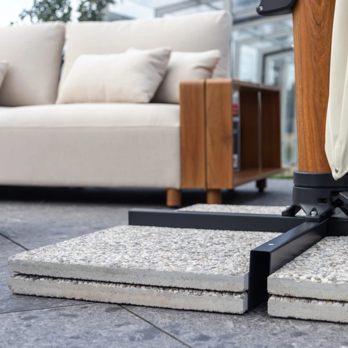 Obciążenie do podstawy parasola 50x50cm BOLZANO Marmette Beton szary/beżowy  (4el)