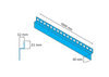 Listwa brodzikowa czołowa, grafit szczotkowany 130cm LCGU-0201