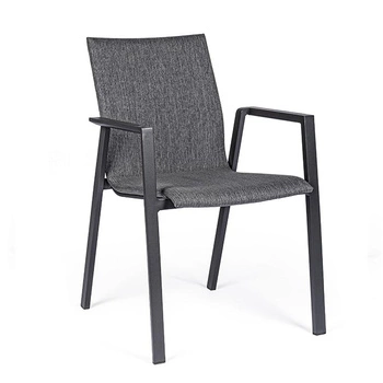 Krzesło ogrodowe BOLZANO Orte antracytowe 55,5 x 60 x 83 cm