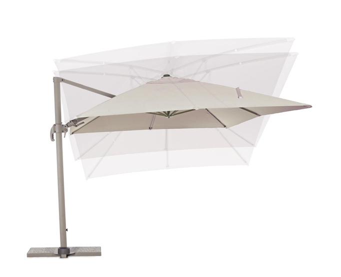 Parasol ogrodowy 300x400cm BOLZANO Santorino aluminium beżowy