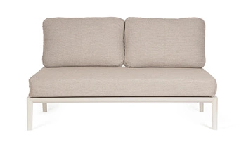 Sofa ogrodowa 2-osobowa BOLZANO Giacomo aluminium  beż