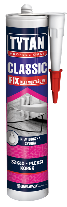 Tytan klej montażowy Classic FIX bezbarwny uniwersalny 290ml