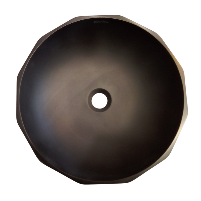 Umywalka nablatowa 40⌀ cm okrągła czarny mat Sora DESSI HOME - EKSPOZYCJA
