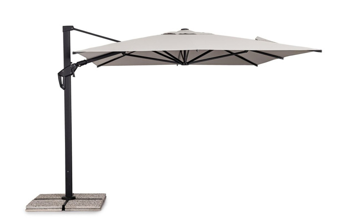 Parasol ogrodowy 3m x 4m BOLZANO Arrito aluminium szary