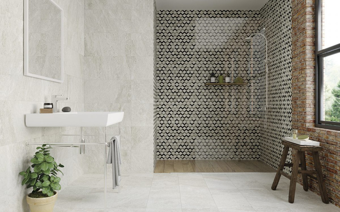 Dlaždice terasy 2 cm 60x120 IIIMITACE Bílý kámen