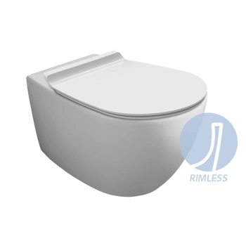 Misa WC wisząca Simas Vignoni Rimless VI18 + Zestaw montażowy + Deska wolnoopadająca VI004