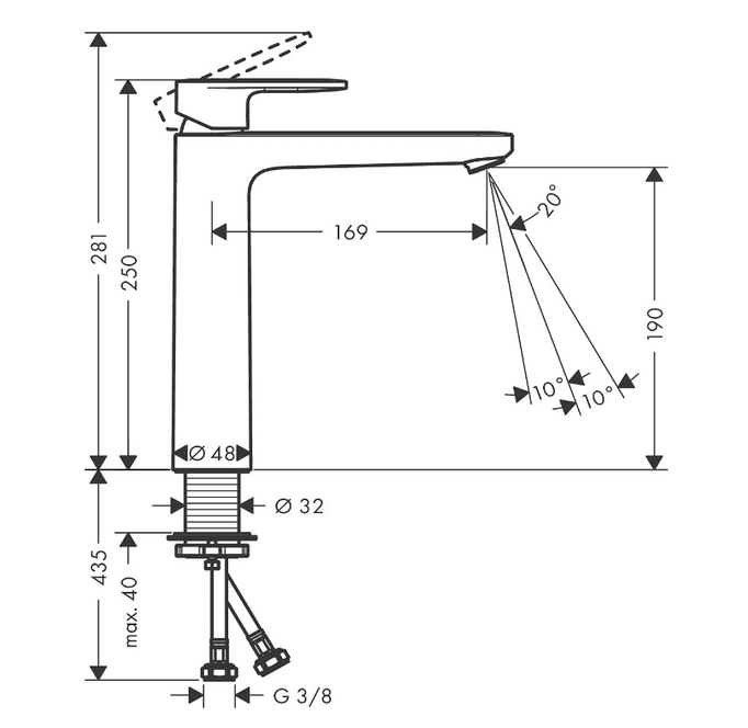 Vysoká černá rohož Ecosmart.