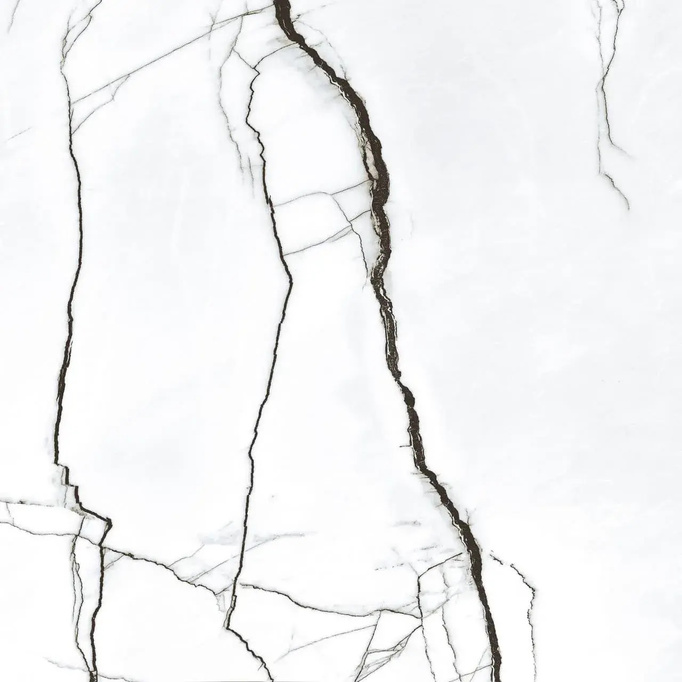 Płytka Magnifica Marquina Blanco ścienno-podłogowa połysk 120x120 imitacja marmuru biały