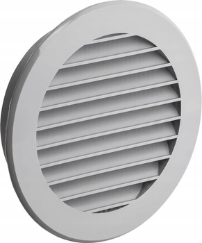 Kulatá ventilační mřížka se šedou sítí Ø 100 mm