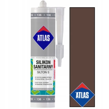 ATLAS SILIKON SILTON SANITARNY CIEMNOBRĄZOWY 024 280ml