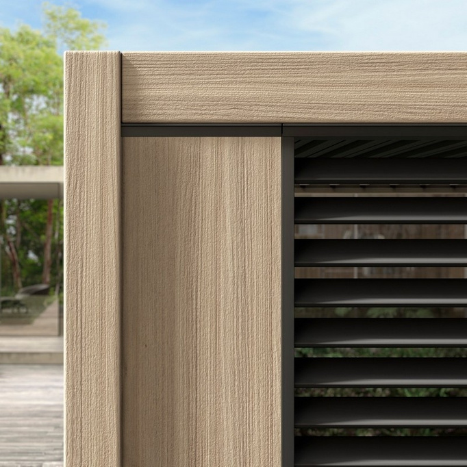 Zadaszenie ogrodowe BOLZANO Roma 3x4m efekt drewna/antracyt