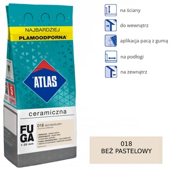 ATLAS FUGA CERAMICZNA - 018 beż pastelowy 5kg