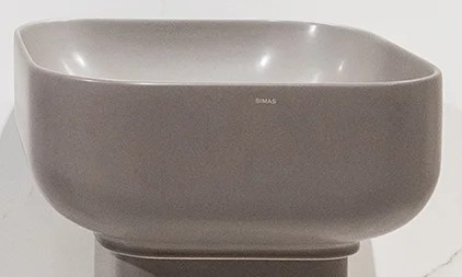 Umywalka nablatowa Simas Ballon 45x45x20cm MOKA