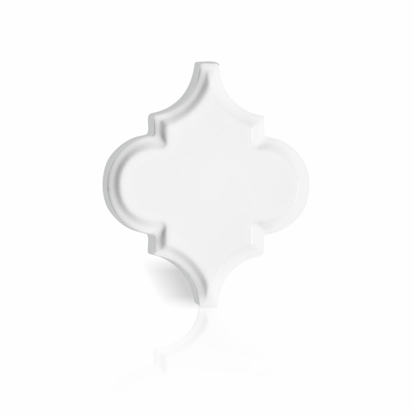 Dunin Arabesco White Tile Wall Lesk 13x15,8 10 mm 3d bílá