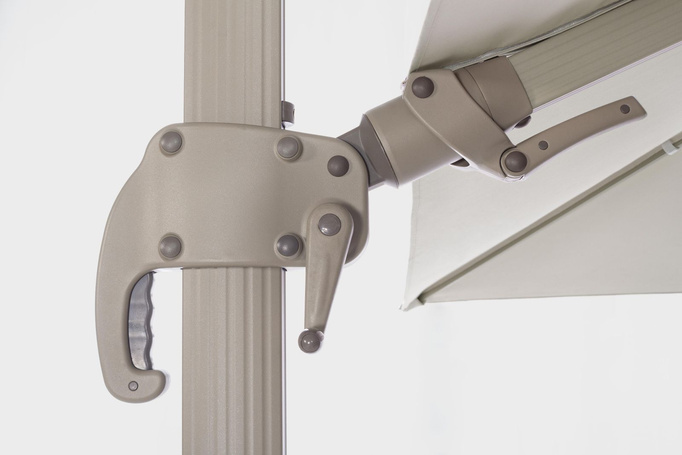 Parasol ogrodowy 300x400cm BOLZANO Santorino aluminium beżowy