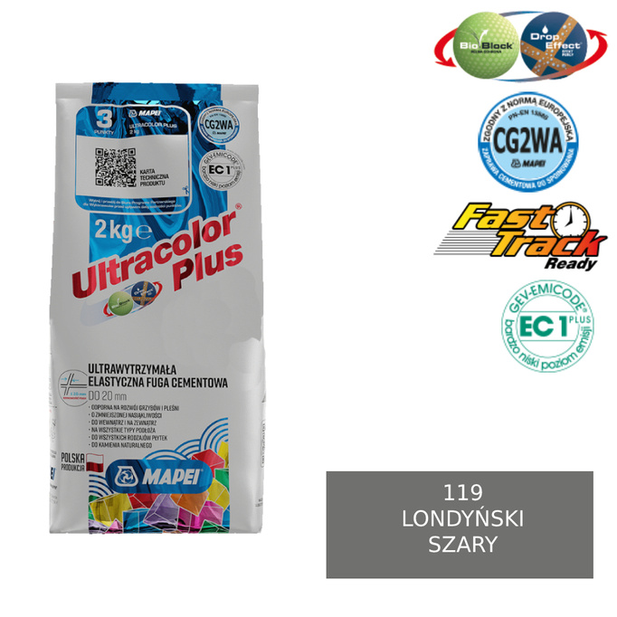 Mapei Ultracolor Plus Fuga - 119 London Gray 2kg